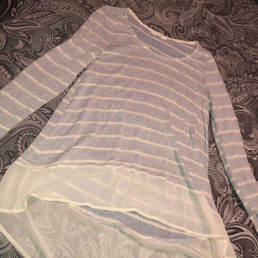 Lush sheer and knitted sweater
